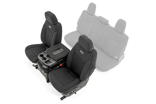 Rough Country 91035 Seat Covers | FR 40/20/40 | Chevy/GMC Sierra 1500 (19-26)/Silverado 1500 (19-26)