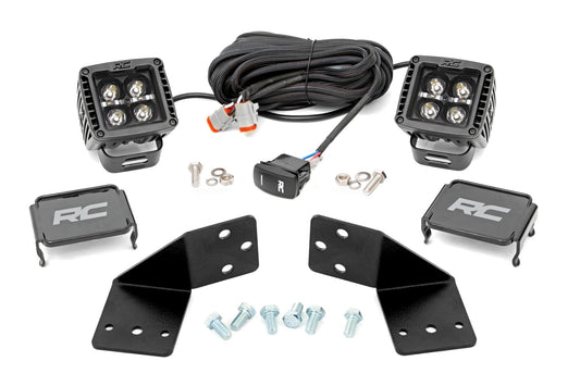 Rough Country 96112 LED Light Kit | Rear Mount | 2" Black Pair | Amber DRL | CFMOTO UFORCE 1000