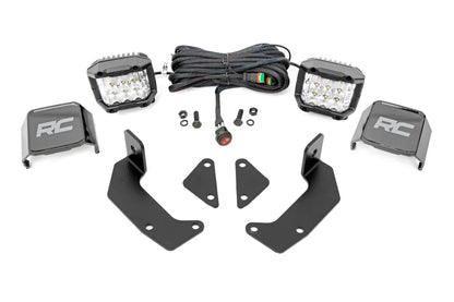 Rough Country 96106 LED Light Kit | Cage Mount | 2" Chrome Pair | Wide Angle | CFMOTO UFORCE 1000