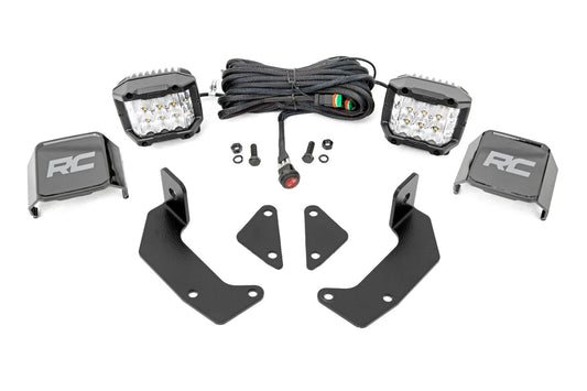 Rough Country 96106 LED Light Kit | Cage Mount | 2" Chrome Pair | Wide Angle | CFMOTO UFORCE 1000