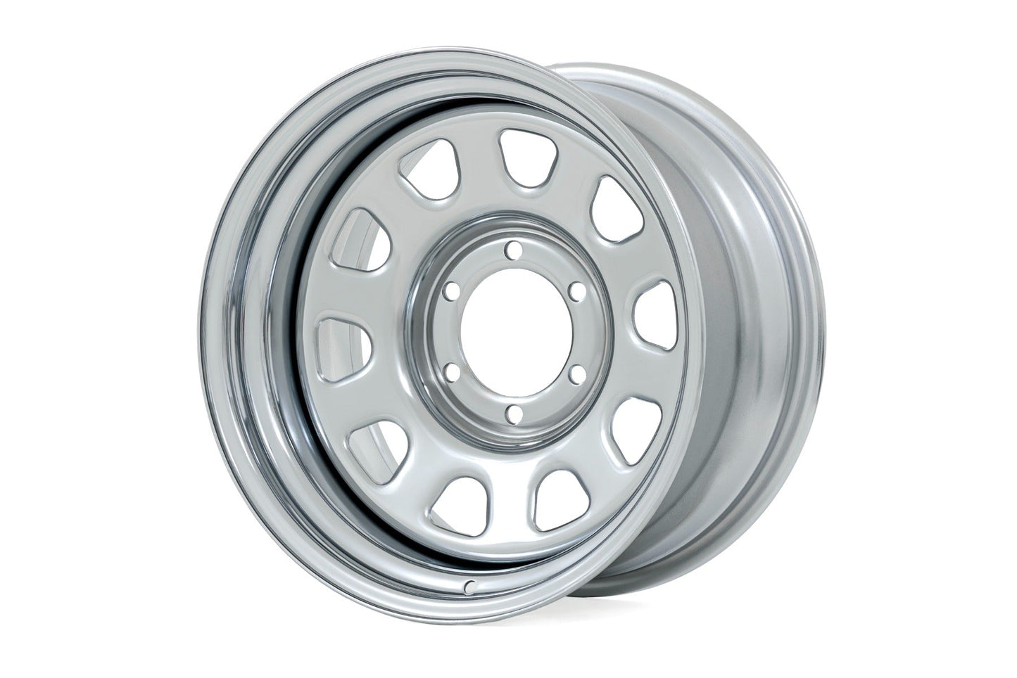 Rough Country RC51-5885C Steel Wheel | Chrome | 15x8 | 5x5.5 | 4.25 Bore | -19mm