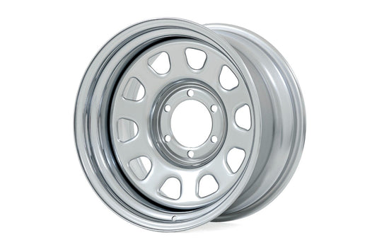 Rough Country RC52-6866C Steel Wheel | Chrome | 16x8 | 5x4.5 | 3.30 Bore | -6