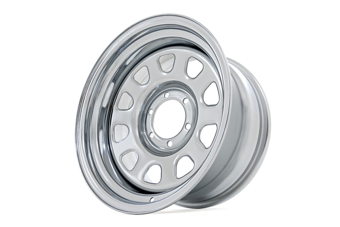 Rough Country RC51-7873C Steel Wheel | Chrome | 17x9 | 5x5 | 3.30 Bore | -12