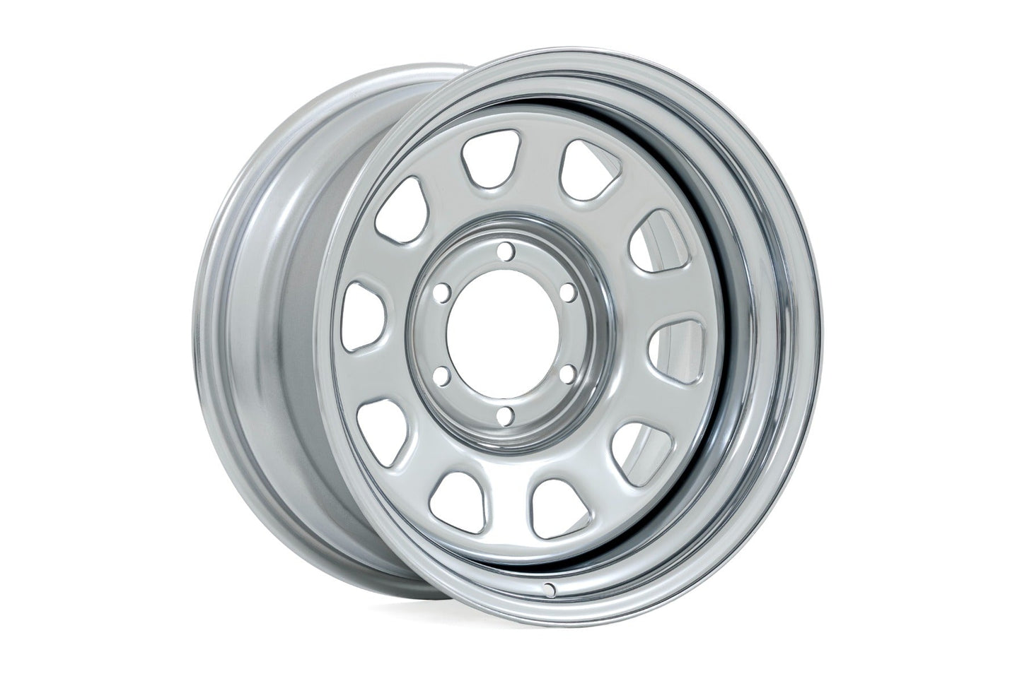 Rough Country RC158545C Steel Wheel | Chrome | 15x8 | 5x4.5 | 3.30 Bore | -19