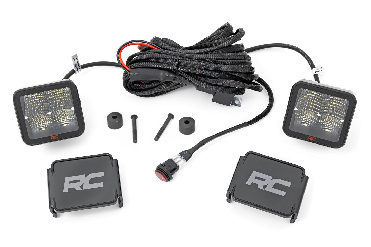 Rough Country 80062 LED Light Kit | Cowl Mount | 2" Spectrum Pair | Jeep Gladiator JT/Wrangler JL (18-25)