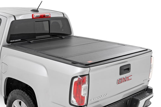 Rough Country 49120600 Hard Tri-Fold Flip Up Bed Cover | 6' Bed | Chevy/GMC Canyon/Colorado (15-26)