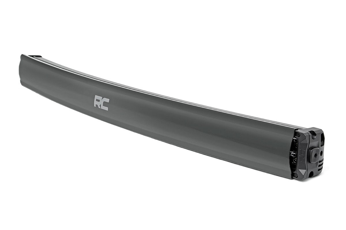 Rough Country 72930BD 30 Inch Black Series LED Light Bar | Curved | Dual Row | Cool White DRL