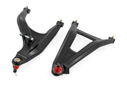 Rough Country 97041BLK Aluminum Control Arms | High Clearance w/ 2" Forward Offset | Can-Am Defender HD 5/HD 8/HD 9/HD 10
