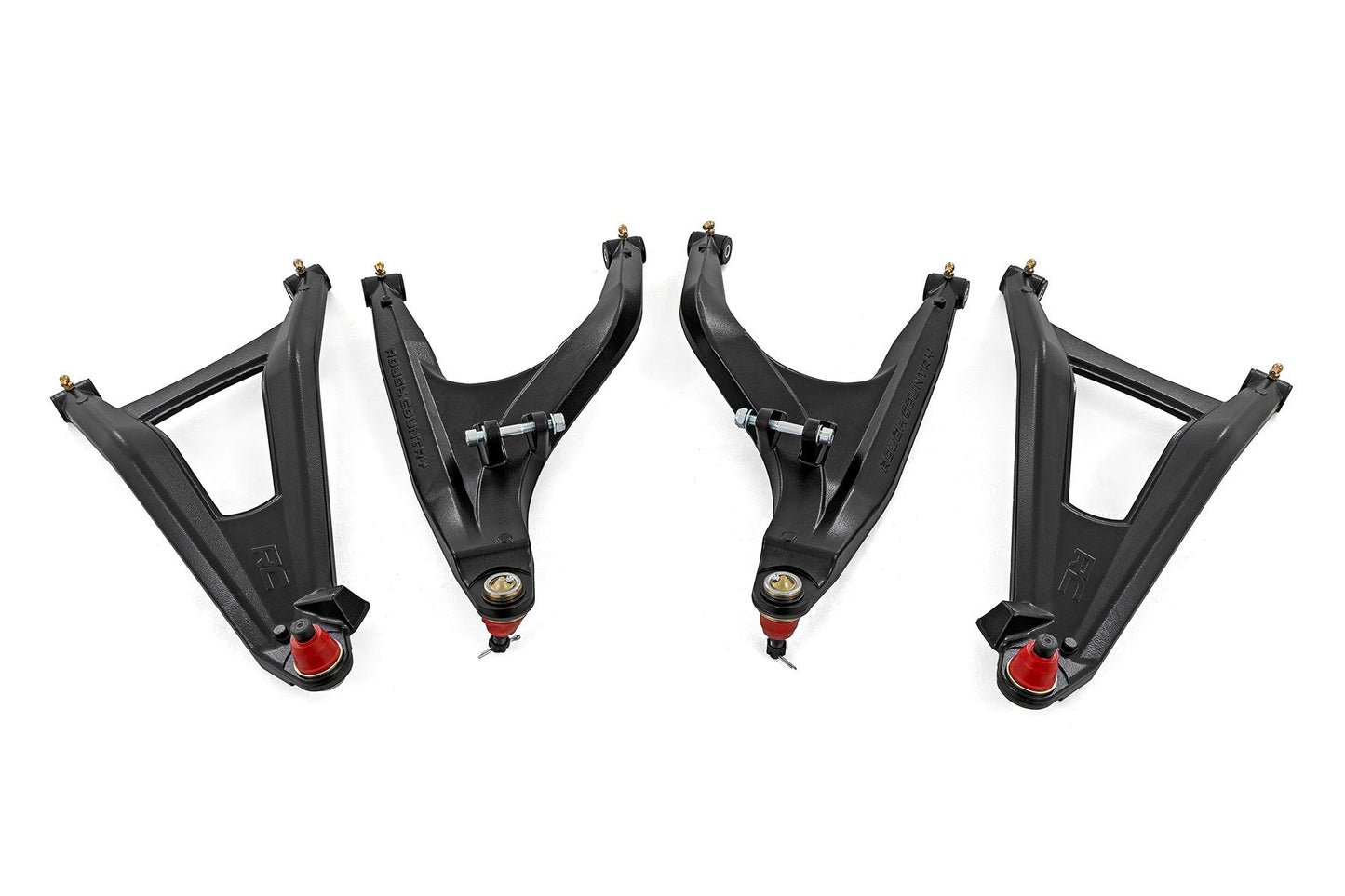 Rough Country 97041BLK Aluminum Control Arms | High Clearance w/ 2" Forward Offset | Can-Am Defender HD 5/HD 8/HD 9/HD 10