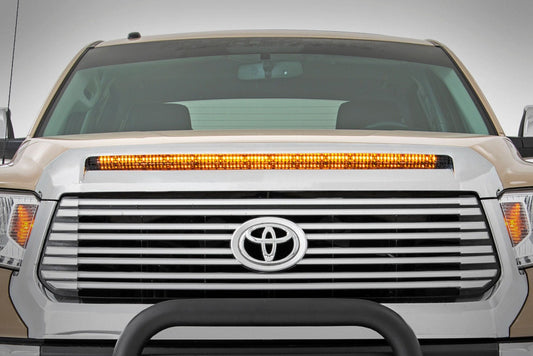 Rough Country 70847 LED Light Kit | Hood Bulge | 40" White/Amber Strip | Toyota Tundra (14-21)