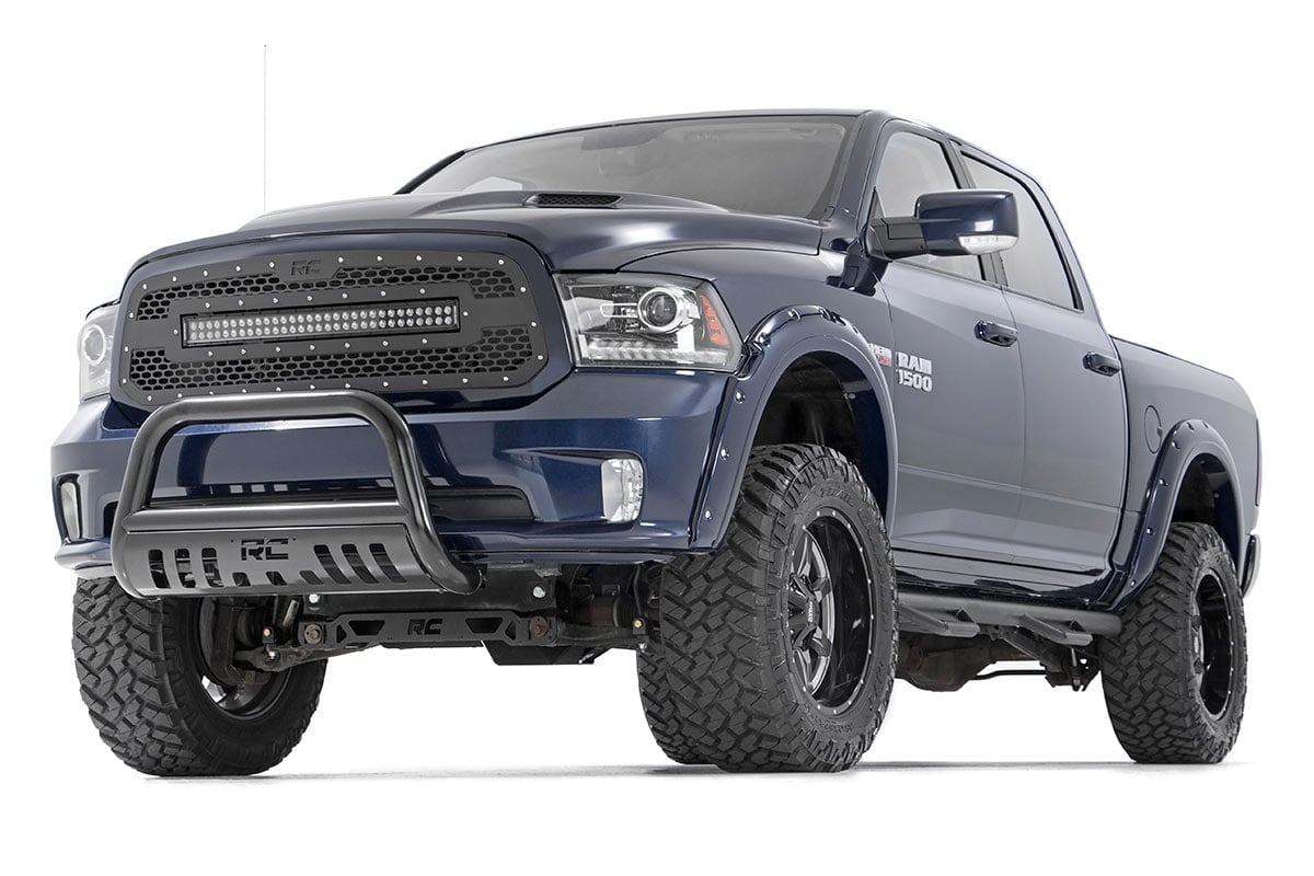 Rough Country 70199DRL Mesh Grille | 30" Dual Row LED | Black | White DRL | Ram 1500 2WD/4WD (13-18 & Classic)
