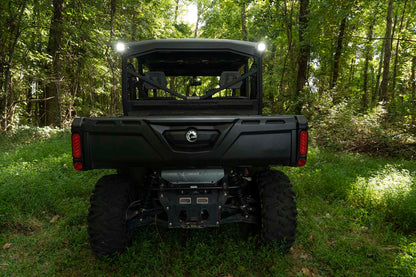 Rough Country 71011 LED Light | Cab Mount | 2" Black Pair | Flood | Can-Am Defender HD 5/HD 8/HD 9/HD 10