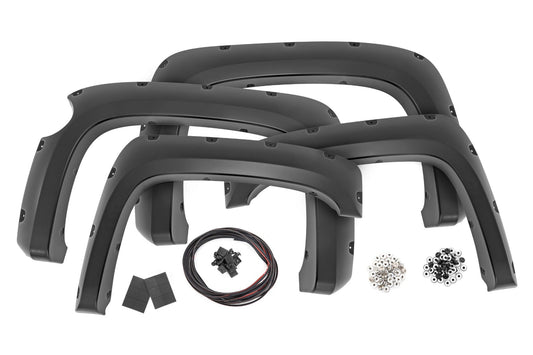 Rough Country F-C11612A-GBA Pocket Fender Flares | 5'9" Bed | GBA Black | Chevy Silverado 1500 (07-13)