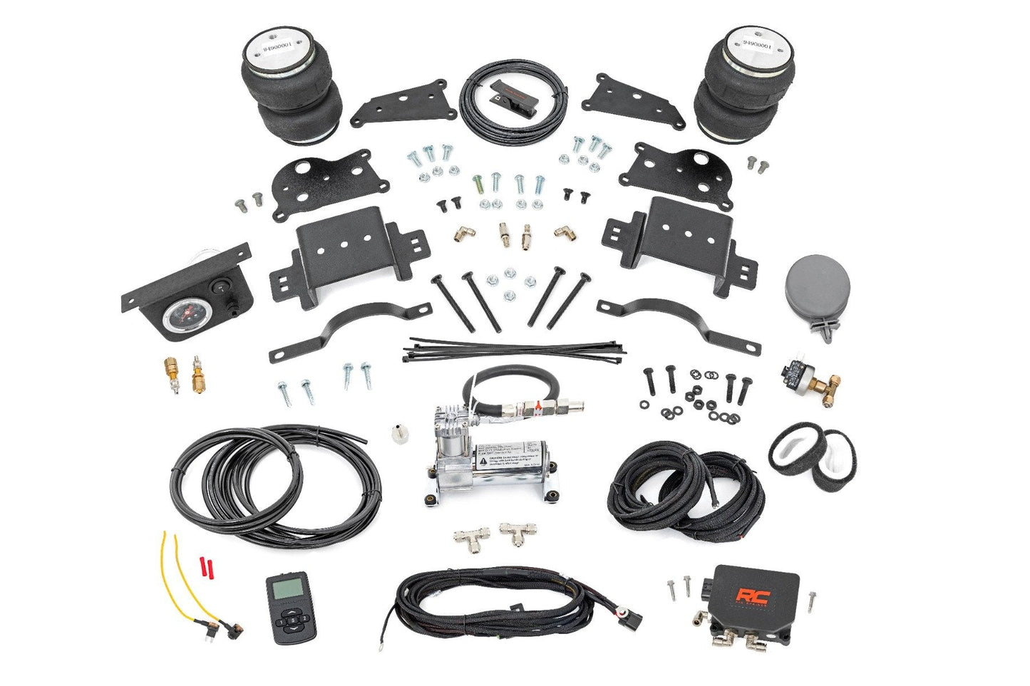 Rough Country 10033WC Air Spring Kit w/compressor | Wireless Controller | 4 Inch Lift Kit | Ram 2500 (14-26)