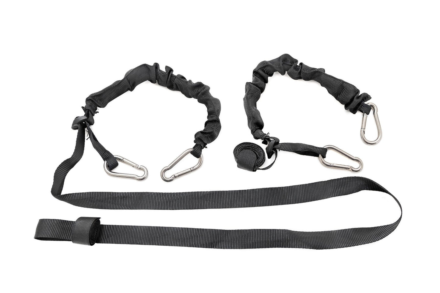 Rough Country 117701A Elastic Straps | Carabiner Ends | 1" X 6' | Pair