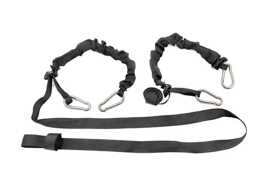 Rough Country 117701A Elastic Straps | Carabiner Ends | 1" X 6' | Pair