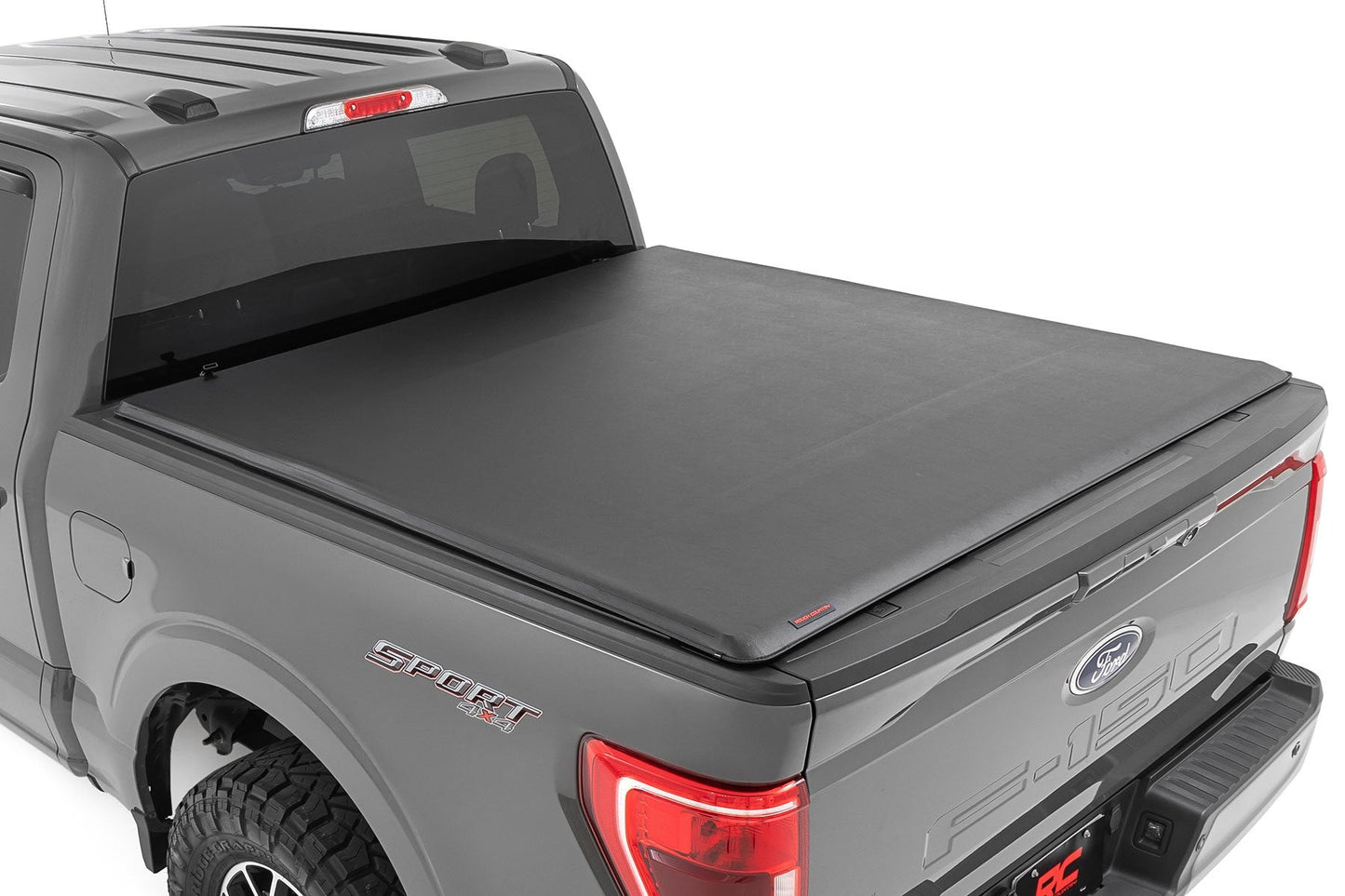 Rough Country 42220550 Soft Roll Up Bed Cover | 5'7" Bed | Ford F-150/F-150 Lightning/Raptor  (15-25)