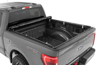 Rough Country 42220550 Soft Roll Up Bed Cover | 5'7" Bed | Ford F-150/F-150 Lightning/Raptor  (15-25)