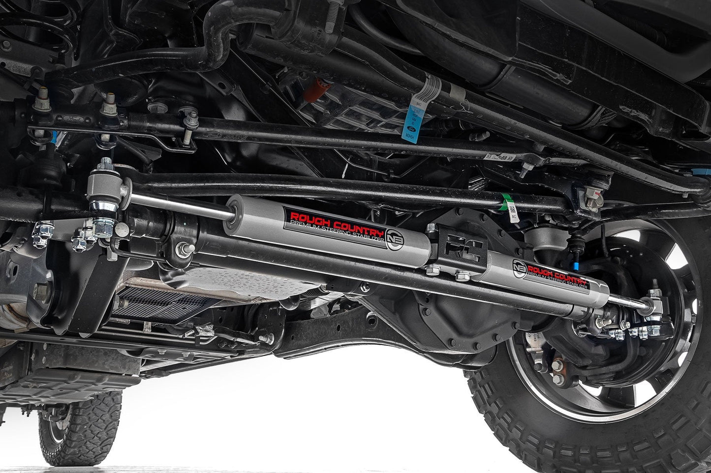 Rough Country 8749130 N3 Steering Stabilizer | Dual | 2-8 Inch Lift | Ford F-250/F-350 Super Duty (05-24)