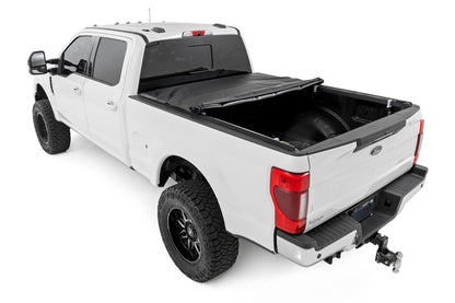 Rough Country 42517650 Soft Roll Up Bed Cover | 6'10" Bed | Ford F-250/F-350 Super Duty (17-26)