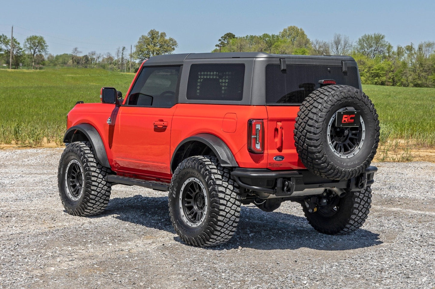 Rough Country 41008 BA2 Running Boards | Side Step Bars | 2-Door | Ford Bronco (2 Door) (21-25)