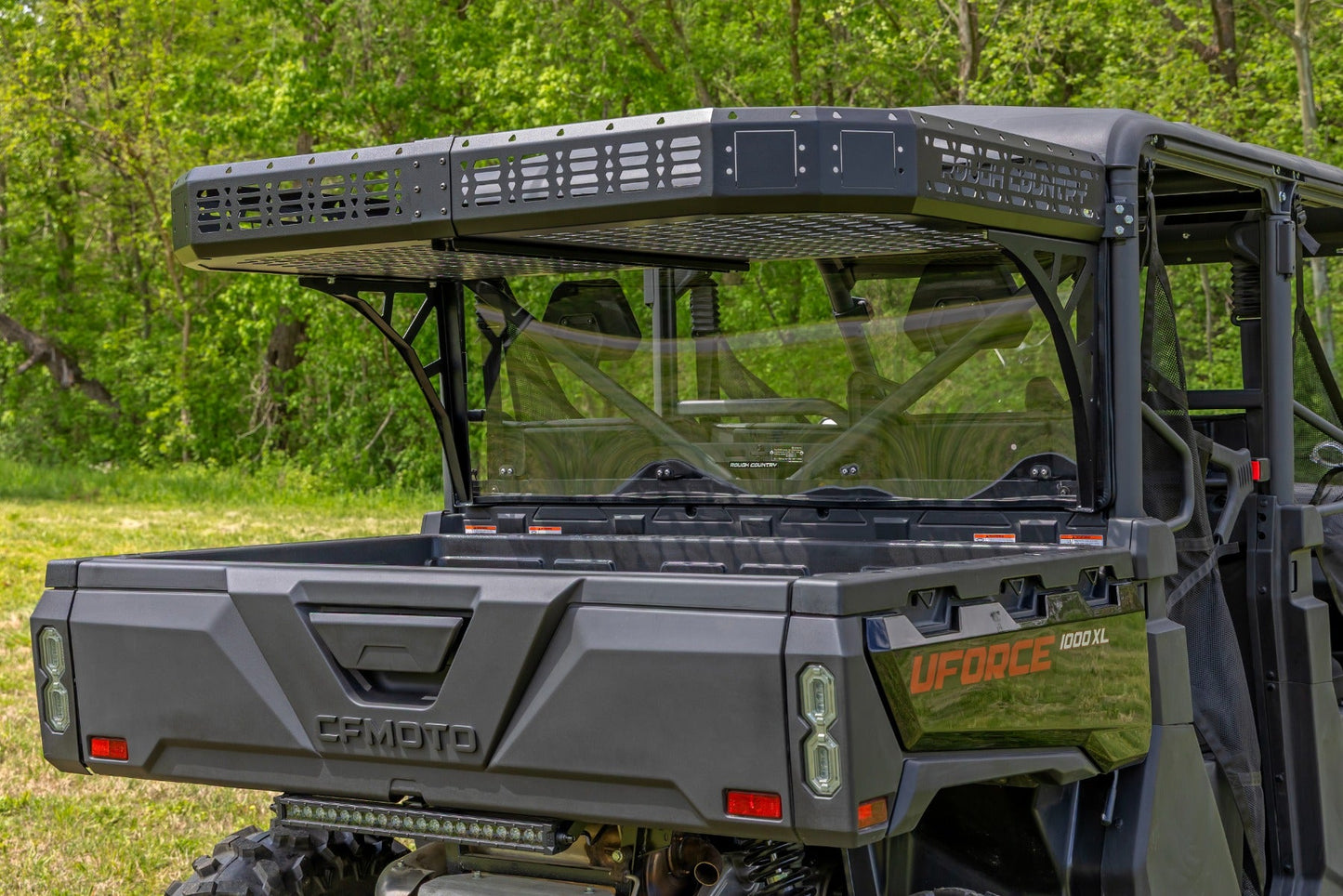 Rough Country 96121 Cargo Rack | Dual 2" Black LED Pairs | Flush Mount | CFMOTO UFORCE 1000