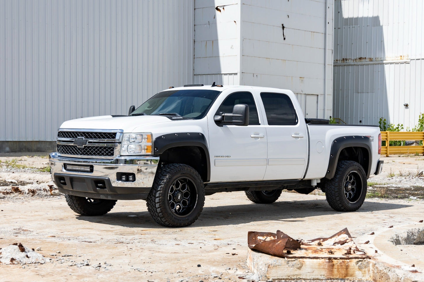 Rough Country F-C10714B-GAZ Pocket Fender Flares | GAZ Summit White | Chevy Silverado 1500/2500HD/3500HD (07-14)