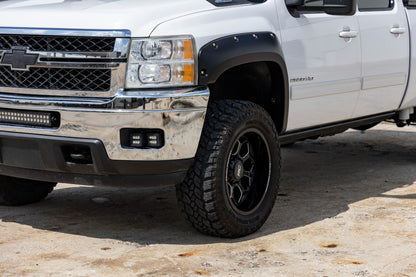 Rough Country F-C10714B-GBA Pocket Fender Flares | GBA Black | Chevy Silverado 1500/2500HD/3500HD (07-14)