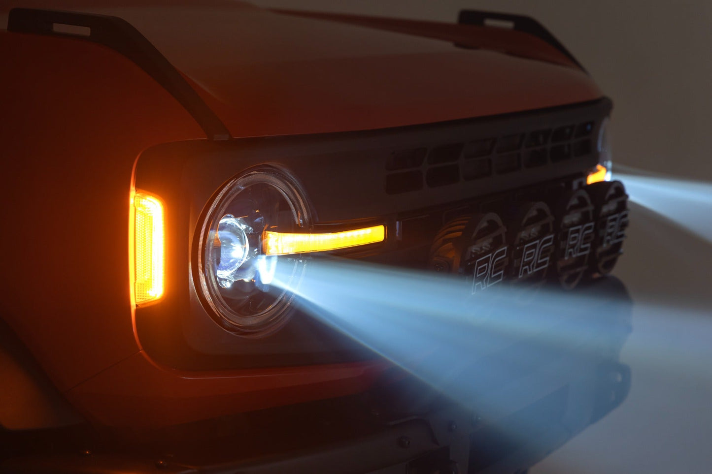 Rough Country RCH5500 DRL Halo LED Headlights | DOT Approved | Ford Bronco 4WD (2021-2025)