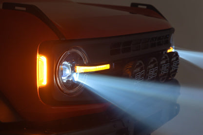 Rough Country RCH5500 DRL Halo LED Headlights | DOT Approved | Ford Bronco 4WD (2021-2025)