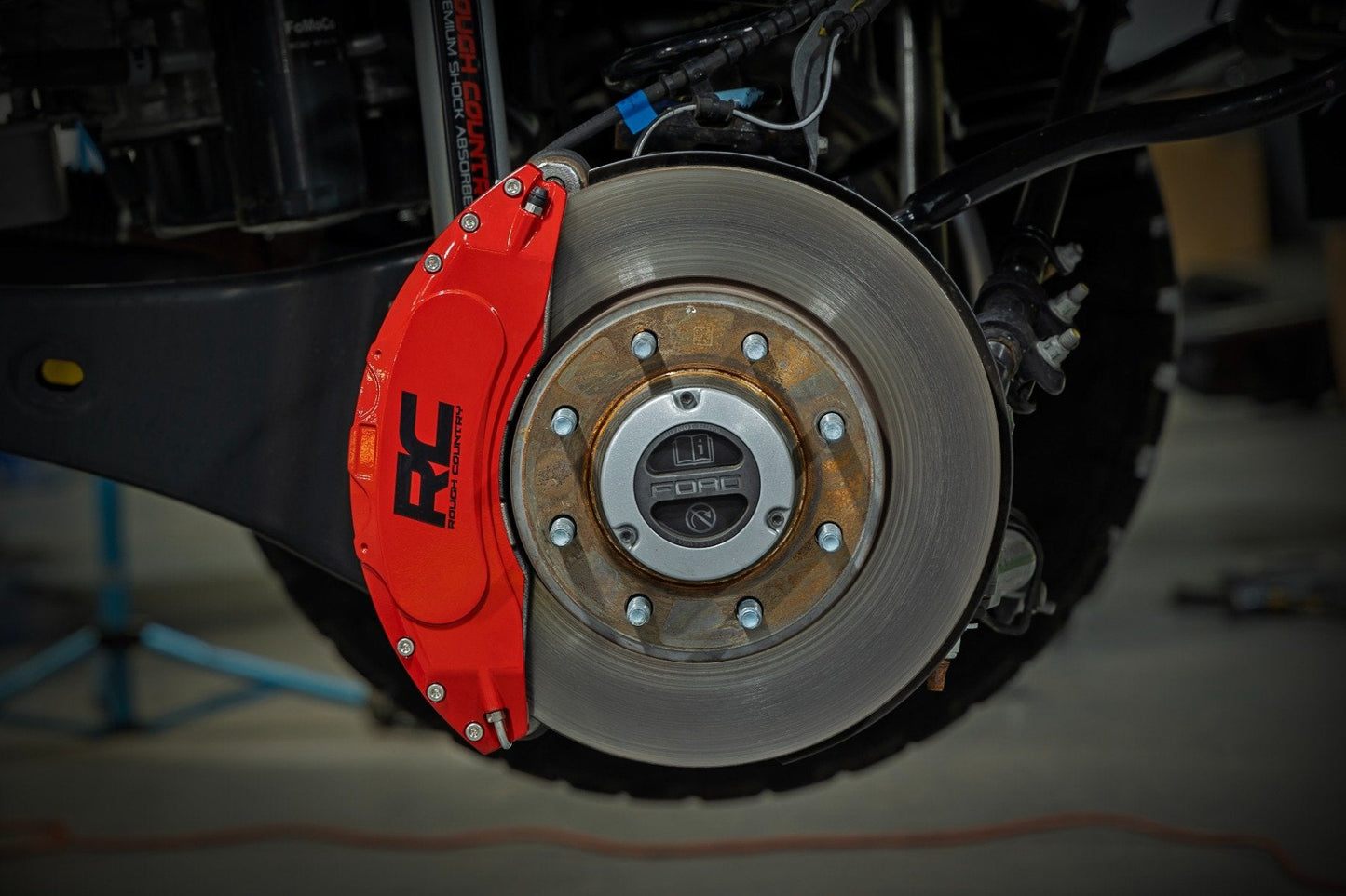 Rough Country 71153 Caliper Covers | Front and Rear | Red | Ford F-250/F-350 Super Duty (23-26)