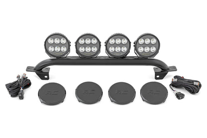 Rough Country 51137 Light Bar Mount | 6.5 Inch Round LED (Quad) | OE Modular Steel | Ford Bronco (21-25)