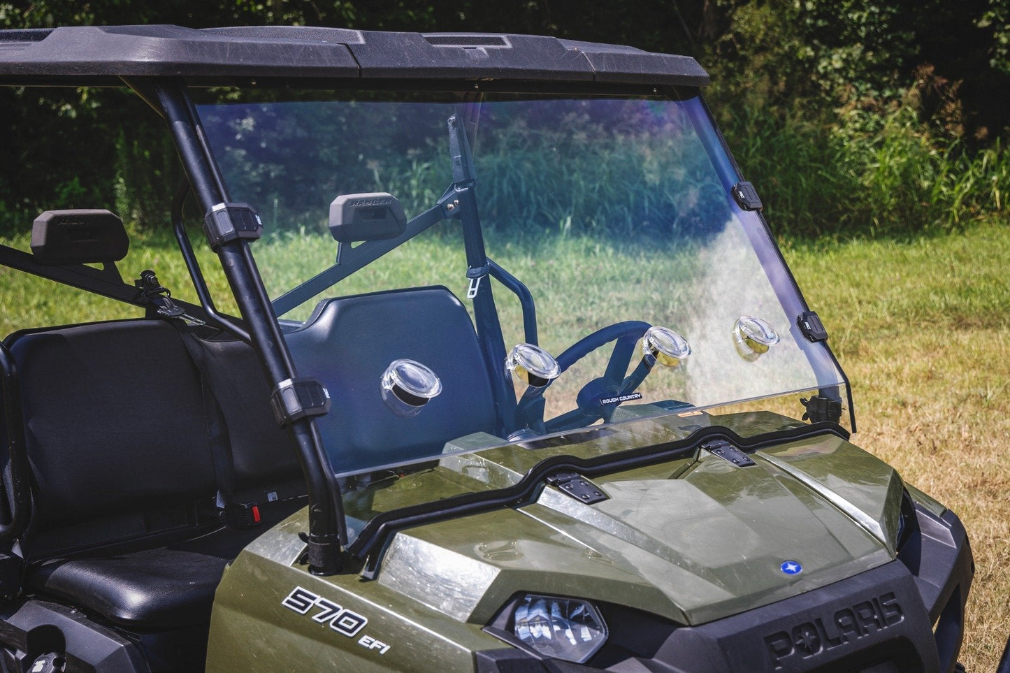 Rough Country 98162310 Vented Full Windshield | Scratch Resistant | Polaris Ranger 570