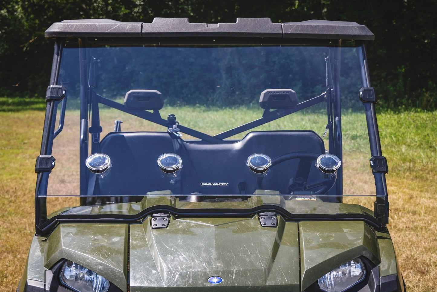 Rough Country 98162310 Vented Full Windshield | Scratch Resistant | Polaris Ranger 570