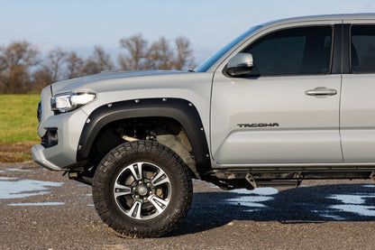 Rough Country F-T11621A-1D6 Pocket Fender Flares | 1D6 Silver Sky Metallic | Toyota Tacoma 2WD/4WD (16-23)