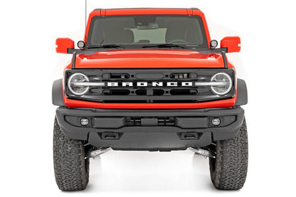 Rough Country 71078 LED Light Kit | Ditch Mount | 3.5" Black Round Pair | Amber DRL | Ford Bronco (21-25)
