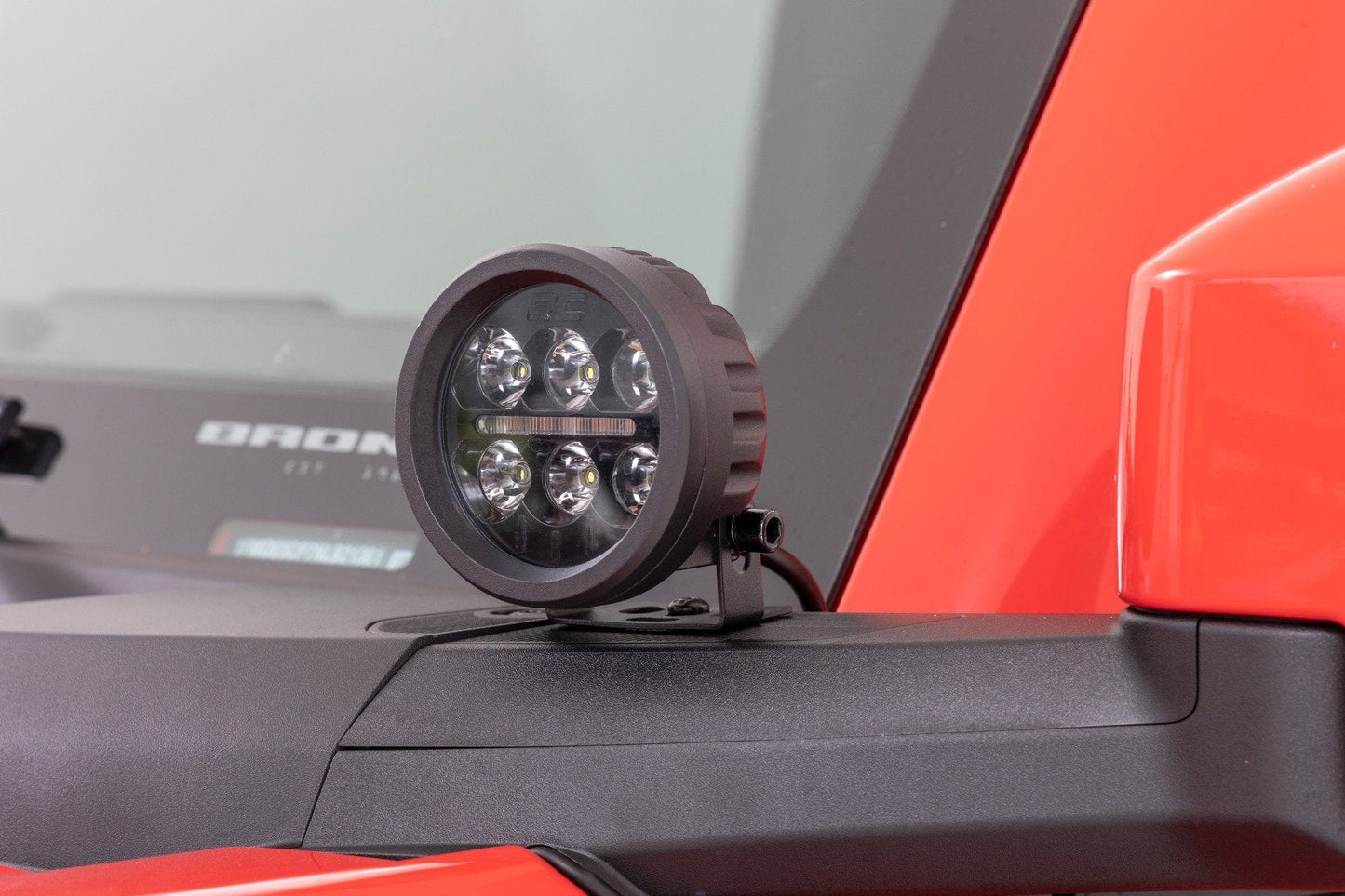 Rough Country 71078 LED Light Kit | Ditch Mount | 3.5" Black Round Pair | Amber DRL | Ford Bronco (21-25)