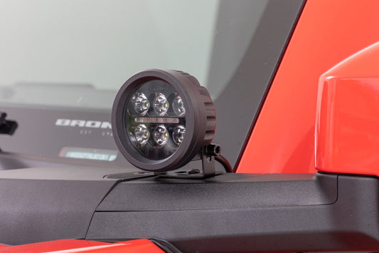 Rough Country 71078 LED Light Kit | Ditch Mount | 3.5" Black Round Pair | Amber DRL | Ford Bronco (21-25)