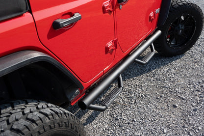 Rough Country 90764B Nerf Steps | Wheel to Wheel | 4 Door | Jeep Wrangler Unlimited 2WD/4WD (07-18)