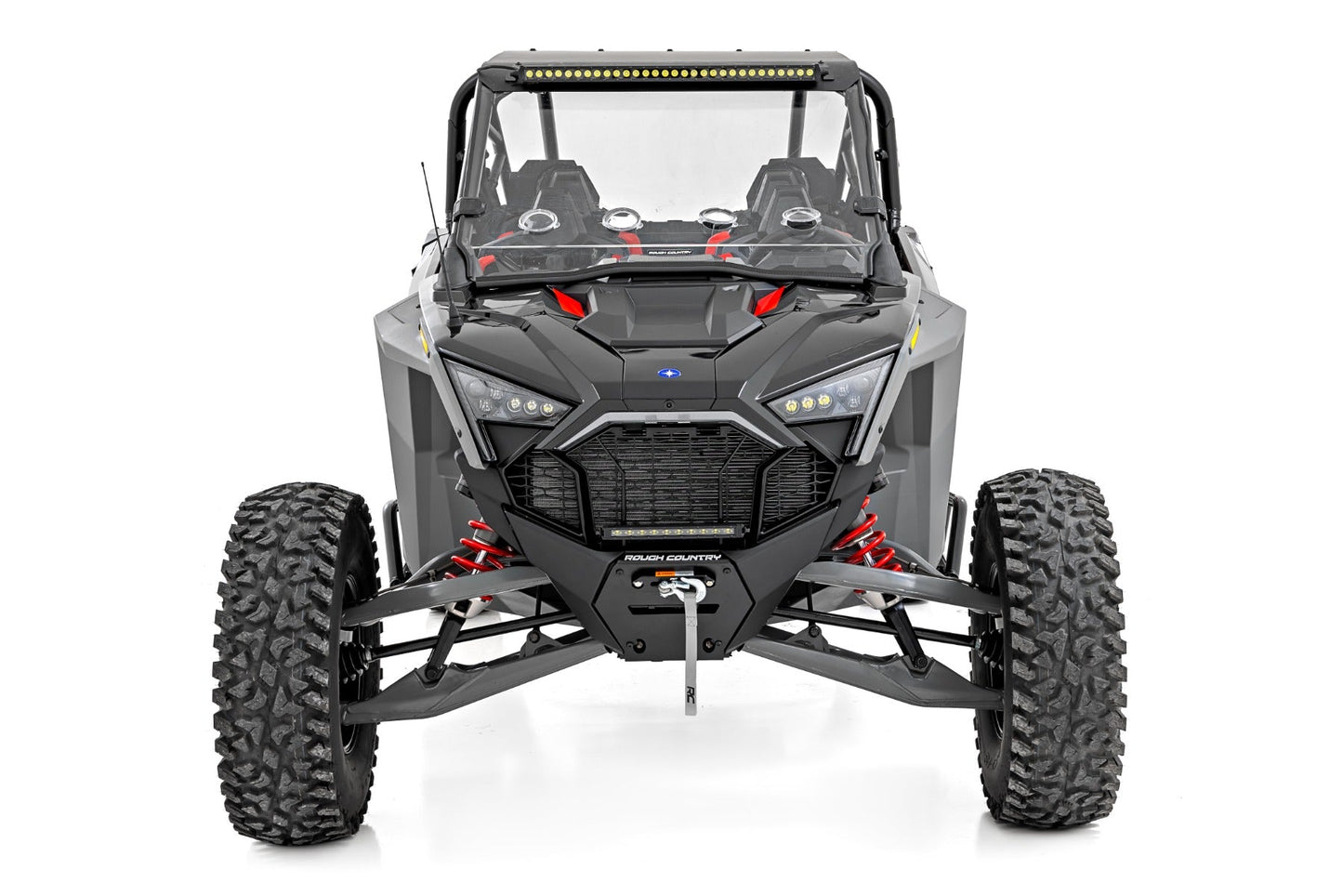 Rough Country 93160 30" Single Row Light Mount | Front | Black Series | Polaris RZR Turbo R 4