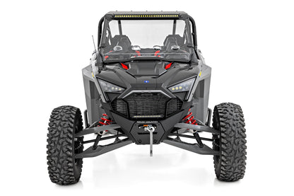 Rough Country 93160 30" Single Row Light Mount | Front | Black Series | Polaris RZR Turbo R 4