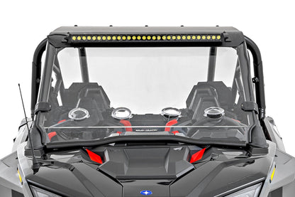 Rough Country 93161 30" Single Row Light Mount | Front | Black Series | White DRL | Polaris RZR Turbo R