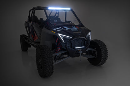 Rough Country 93161 30" Single Row Light Mount | Front | Black Series | White DRL | Polaris RZR Turbo R