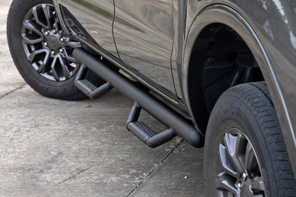 Rough Country RCF1981CCB Nerf Steps | Cab Length | Crew Cab | Ford Ranger 2WD/4WD (2019-2025)