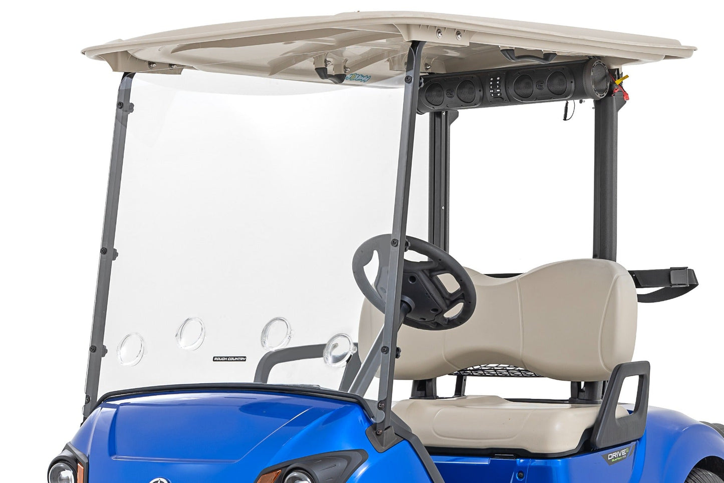 Rough Country 98202240 Vented Full Windshield | Scratch Resistant | Yamaha Drive2