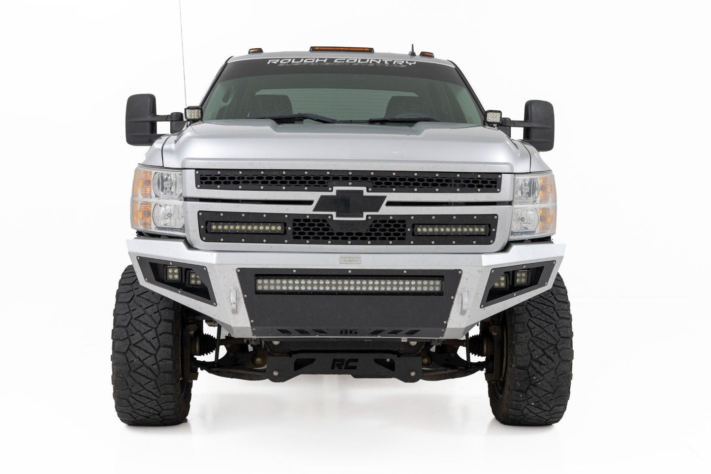 Rough Country 71061 LED Light | Ditch Mount | 2" Black Pair | Amber DRL | Chevy 1500 (2007-2013)