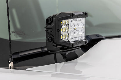 Rough Country 71052 LED Ditch Light Kit | 2in Black Pair | Spot | Chevy/GMC 1500 (14-18 & Classic)