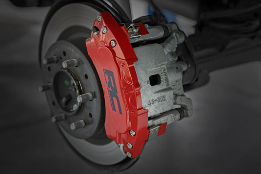 Rough Country 71152 Caliper Covers | Front and Rear | Red | Toyota Tundra 2WD/4WD (2022-2025)