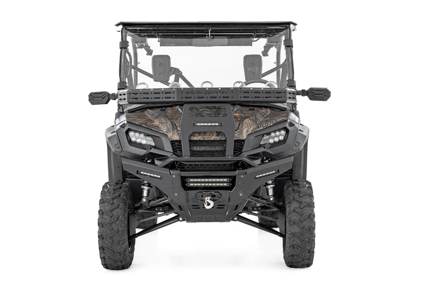 Rough Country 92059 Front Cargo Rack |Black Series LED | 6" Light | Slim Line | Honda Pioneer 1000