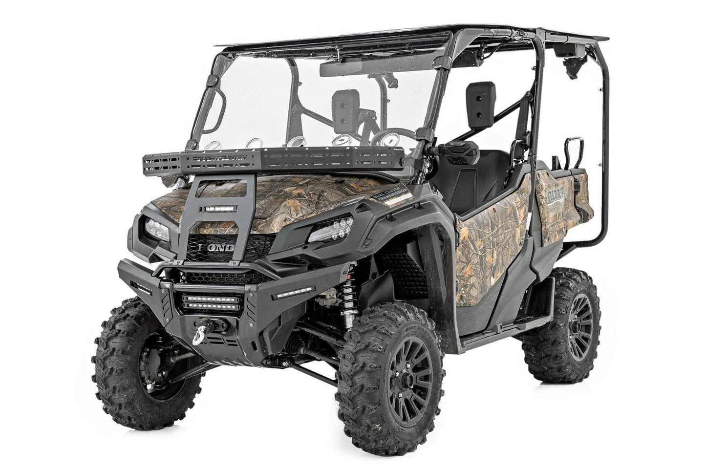 Rough Country 92059 Front Cargo Rack |Black Series LED | 6" Light | Slim Line | Honda Pioneer 1000